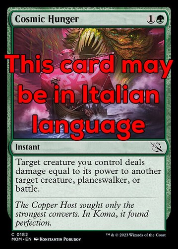 Mtg cosmic hunger - cosmic,