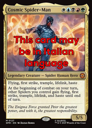 Mtg cosmic spider man - cosmic, exc