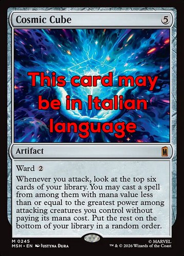 Mtg cosmic cube foil exc - cube,