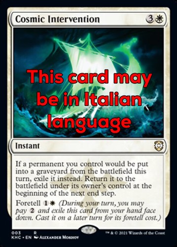 Mtg cosmic intervention - cosmic,