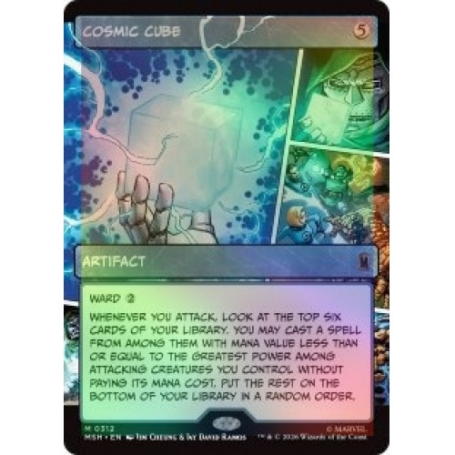 Foil cosmic cube - cube, (borderless)